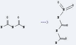 Biuret is used to produce 1-nitro-biuret.